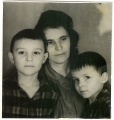 With Mother and Brother Yuri c1956.jpg